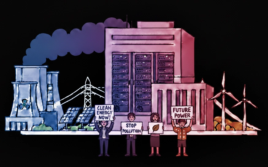 Environmental – Gradient of hues of blue to red